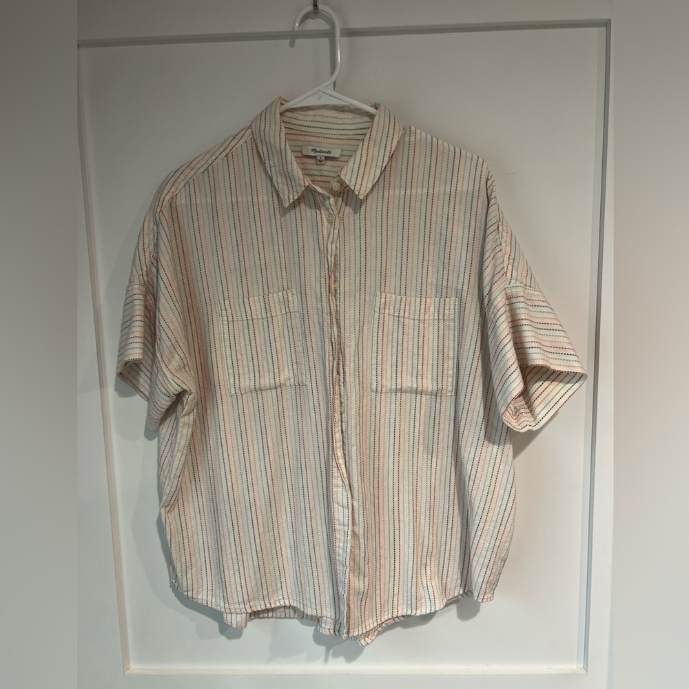 Like New_ Madewell Button Down Short Sleeve_Size Small - Picture 2 of 5